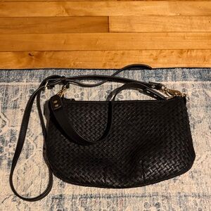 Quince Italian Leather Woven Handbag (small)
